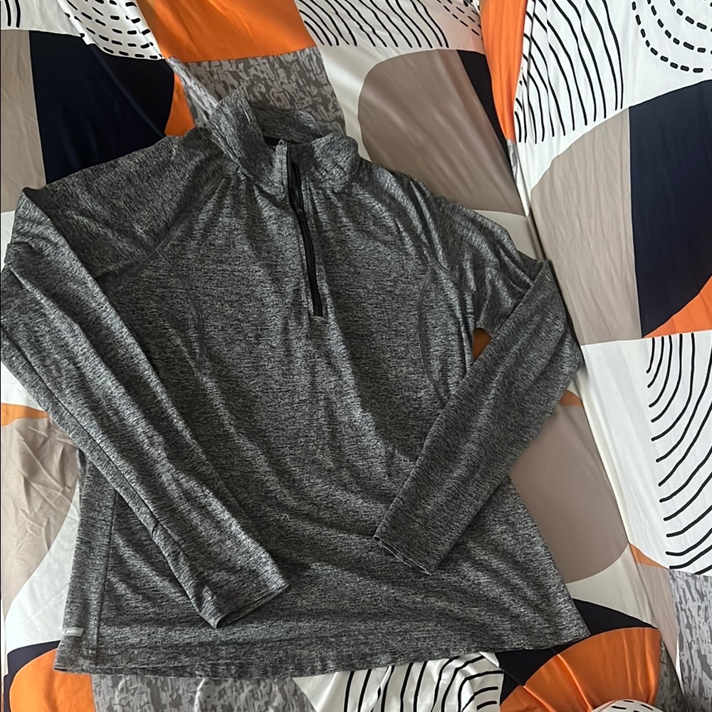 Gray Quarter-Zip Pullover